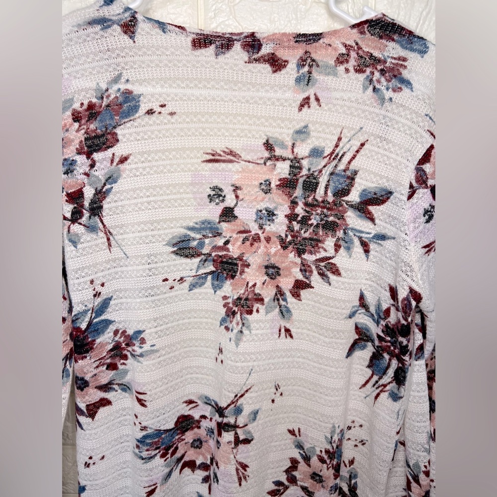Charlotte Russe Floral Knit Cardigan Sz Small - Picture 5 of 9